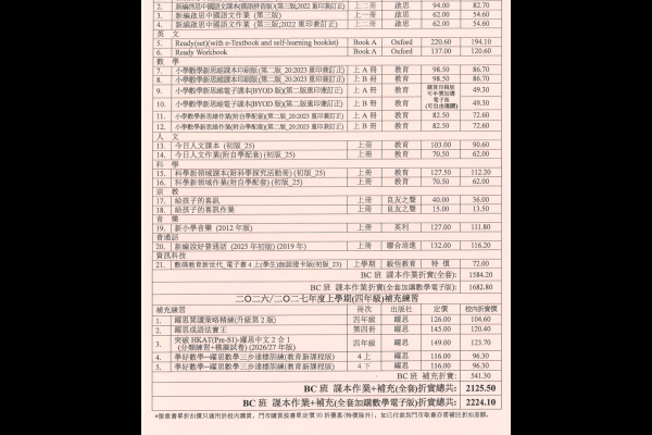 4B 4C班